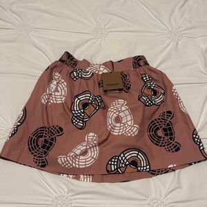 Burberry Mauve Graphic Mini Skirt